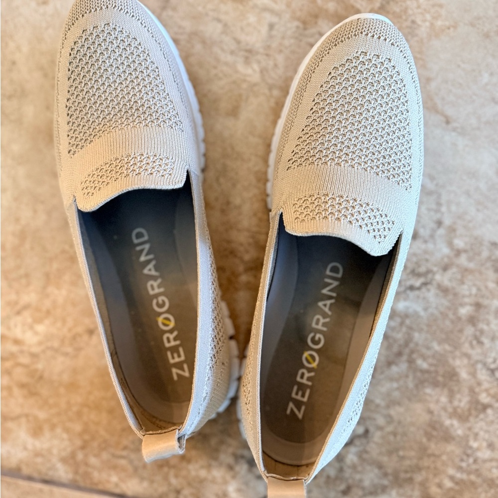Cole Haan Beige Knit Loafers